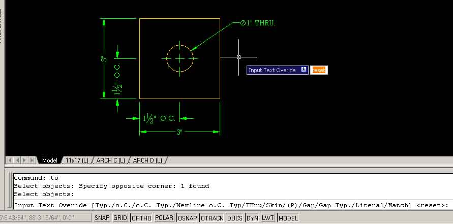 Text Override in action!